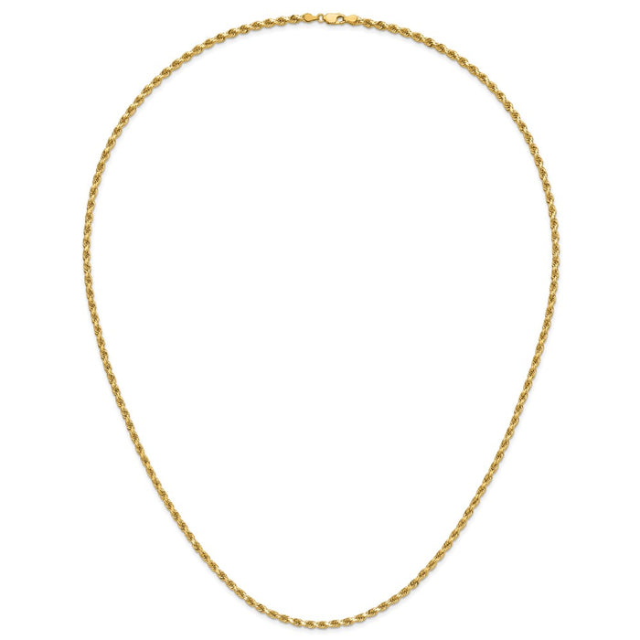 Shop Stylish 14K Gold 28-Inch Diamond-Cut Rope Chain - 3.5mm Luxury Design-5