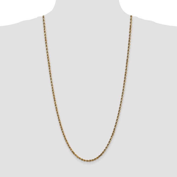 Shop Exclusive 30-Inch 14K Gold Diamond-Cut Rope Chain - Stylish 3.5mm Design-4