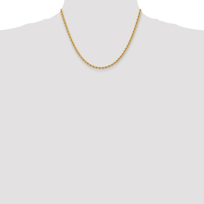High-Quality 14K Gold 18-Inch Classic Rope Chain 3.65mm - Stylish Value!-4