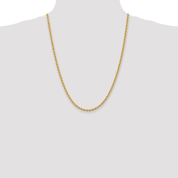 Exclusive 14K Gold 24-Inch Classic Rope Chain, 3.65mm - Stylish Value!-4