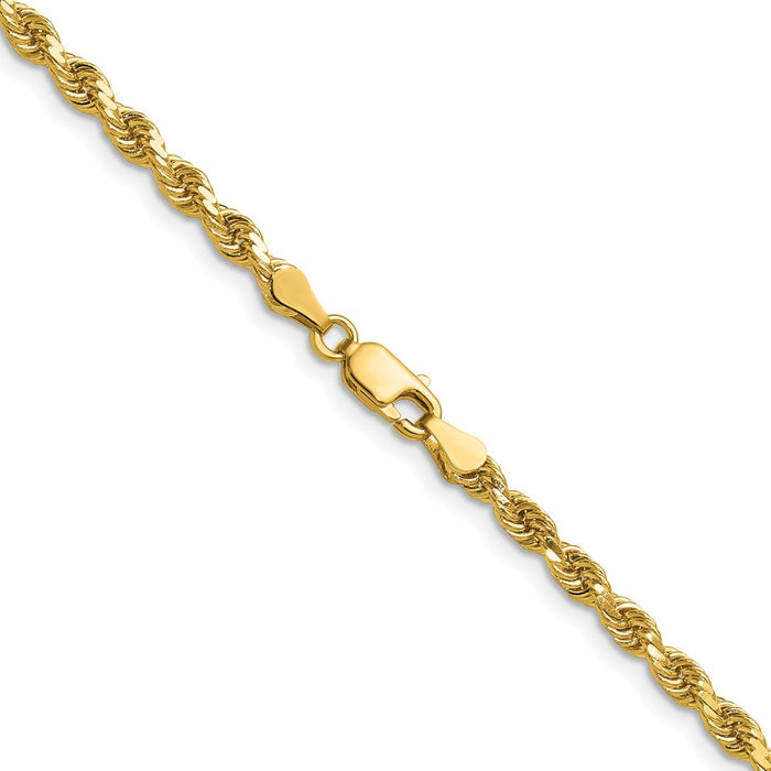 Exclusive 14K Gold 18-Inch Diamond-Cut Rope Chain - Stylish 3.75mm Design-3