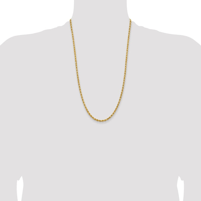 Buy Stylish 14K Gold 26-Inch 3.75mm Diamond-Cut Rope Chain - Luxury Piece!-4