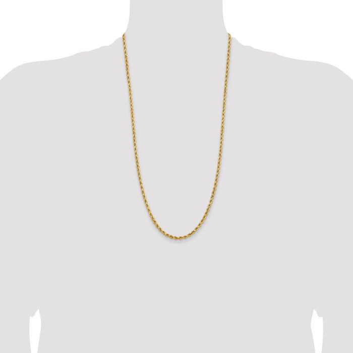 Shop Luxury 14K Gold 28-Inch 3.75mm Diamond-Cut Rope Chain - Stylish Value!-4