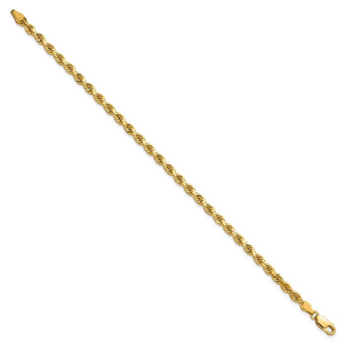 Order Stylish 14K Gold 7-Inch Diamond-Cut Rope Chain - 3.75mm Links-2