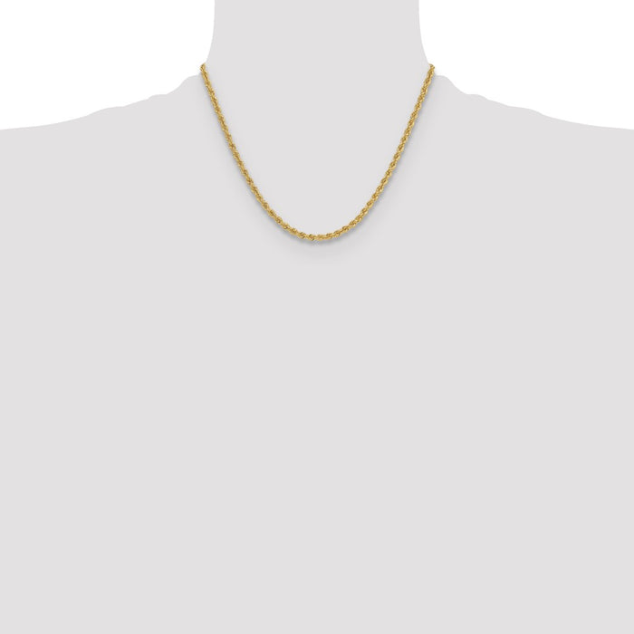 Shop Stylish 14K Gold 3.8mm Classic Rope Chain - Affordable Luxury Jewelry-4