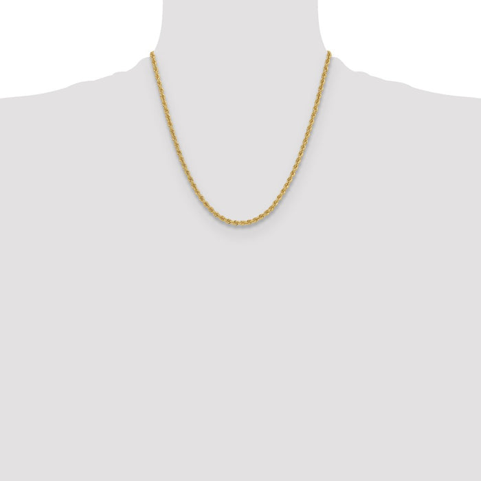 Shop 14K Gold 3.8mm Classic Rope Chain | Stylish Luxury at Affordable Price-4
