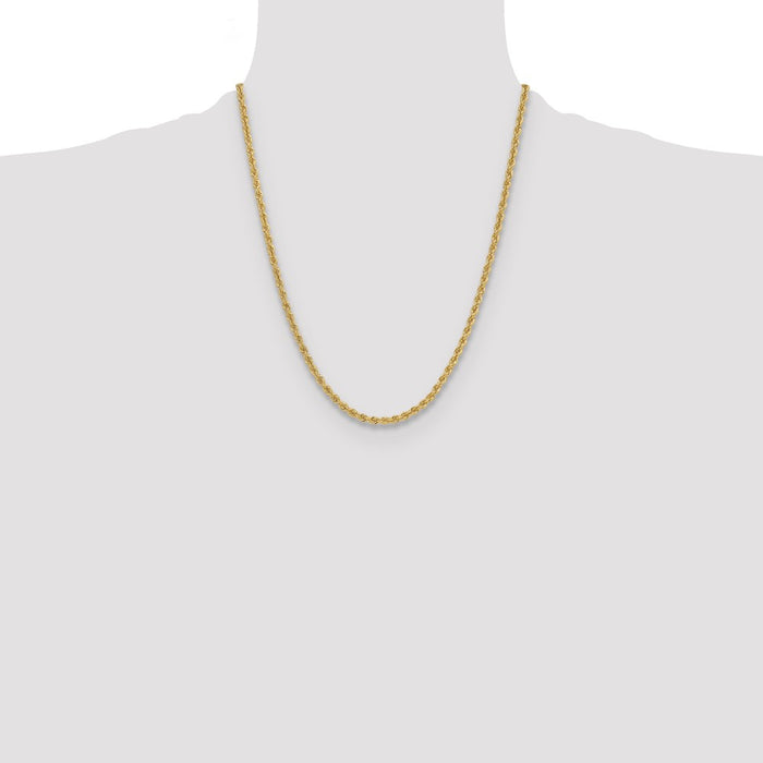 Shop 14K Gold 3.8mm Classic Rope Chain - Stylish Luxury Jewelry at Affordable Price-4
