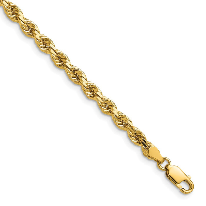 Buy 14K Gold 16-Inch 4mm Diamond-Cut Rope Chain - Stylish & Affordable!-1