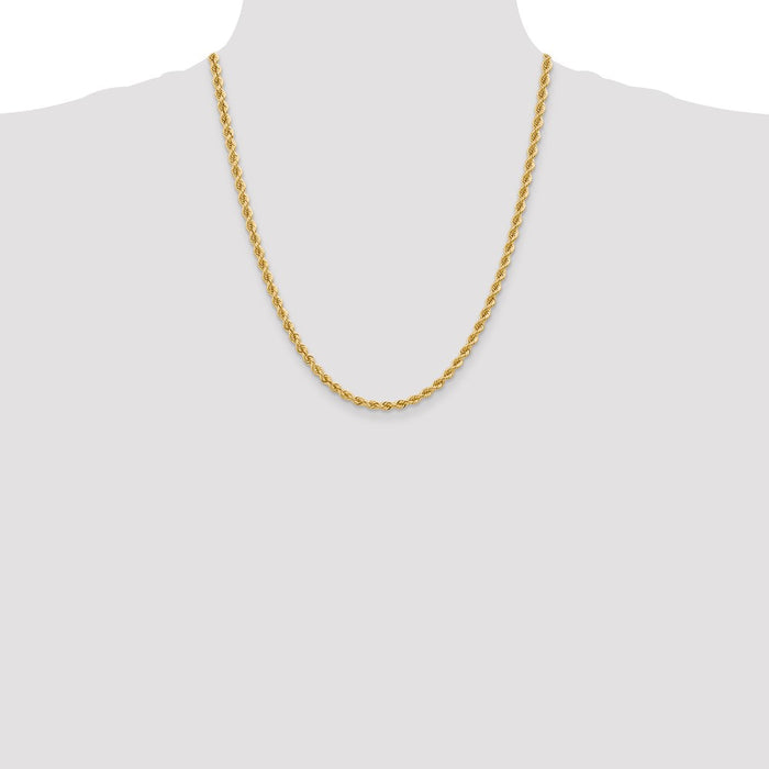 Exclusive 14K Gold 22-Inch 4mm Rope Chain - Stylish & Affordable Luxury!-4