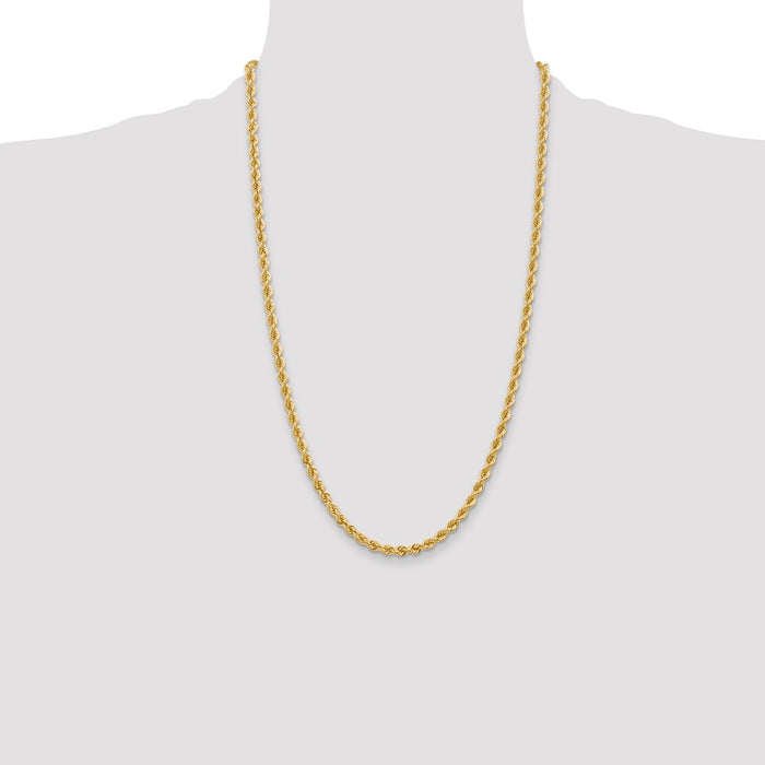 Buy Exclusive 26-Inch 4mm 14K Gold Rope Chain - Stylish & Affordable Luxury!-4