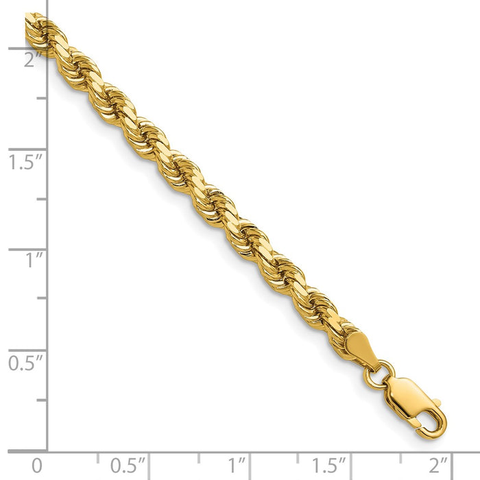 High-Quality 14K Gold 18-Inch 4.25mm Diamond-Cut Rope Chain - Affordable Luxury-6