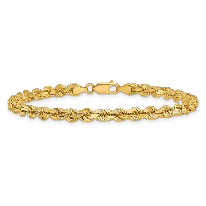 Buy 14K Gold 9-Inch Diamond-Cut Rope Chain, 4.25mm Width - Luxury Jewelry-4
