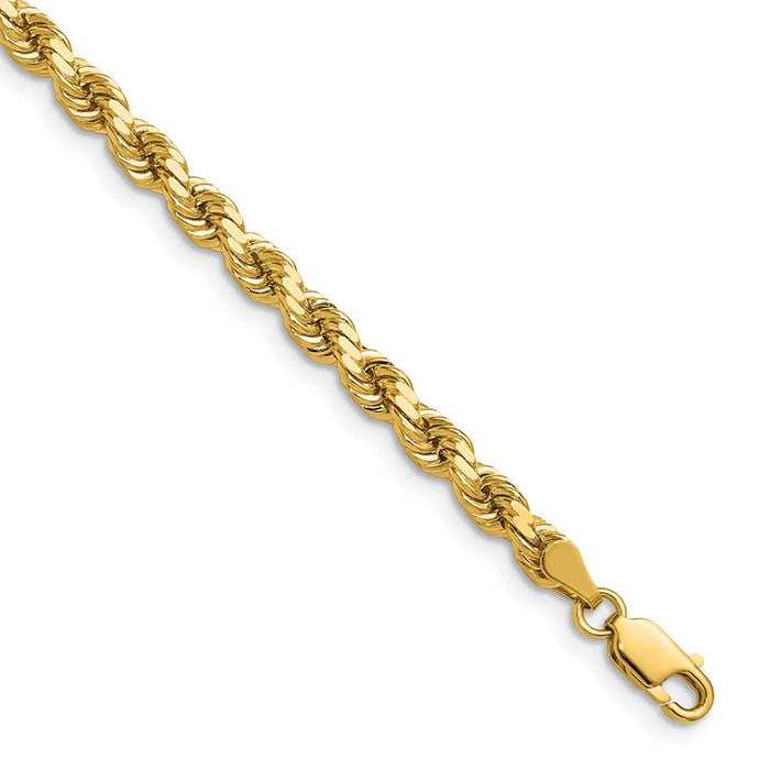 Buy 14K Gold 16-Inch Diamond-Cut Rope Chain, 4.25mm - Stylish Luxury Accessory-1
