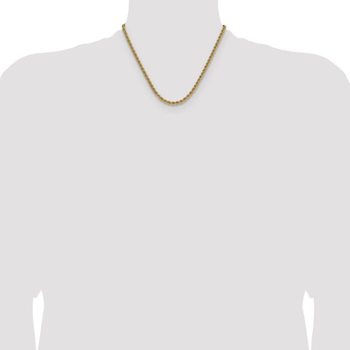 Shop 14K Gold 4.2mm Classic Rope Chain - Stylish Luxury at Affordable Price!-4