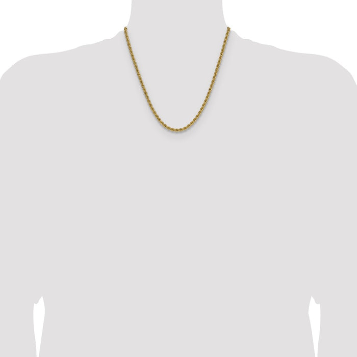 Buy 14K Gold 4.2mm Classic Rope Chain - Stylish and Affordable Luxury Jewelry-4