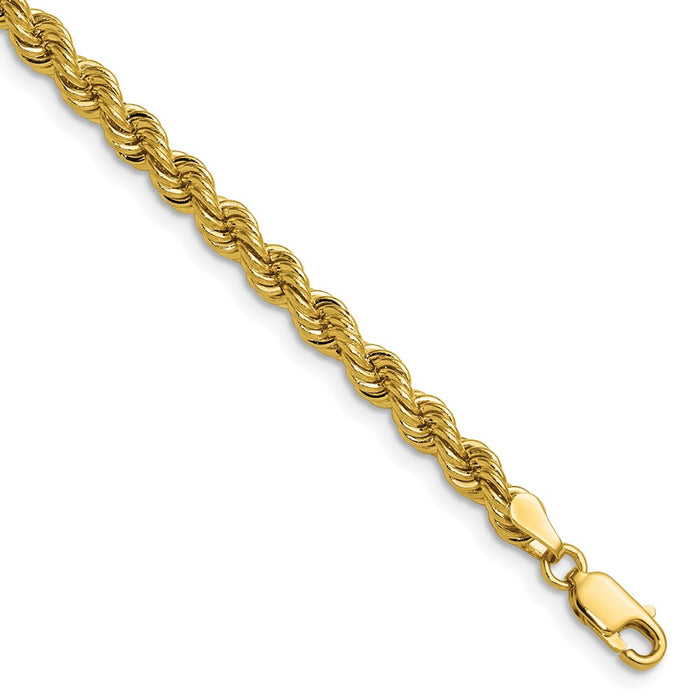 Buy 14K Gold 4.2mm Classic Rope Chain Necklace - Stylish Luxury Accessory-1