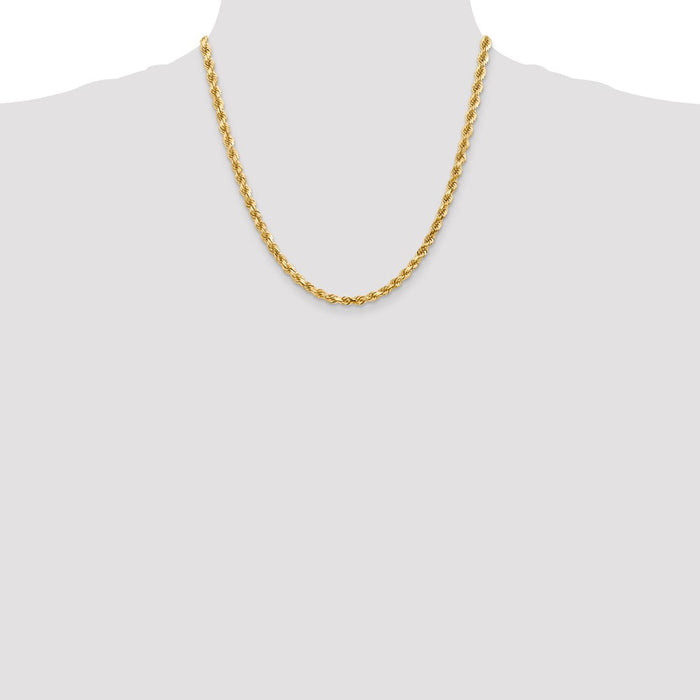 Shop Stylish 14K Gold 20-Inch Diamond-Cut Rope Chain - 4.5mm Luxury Design-4