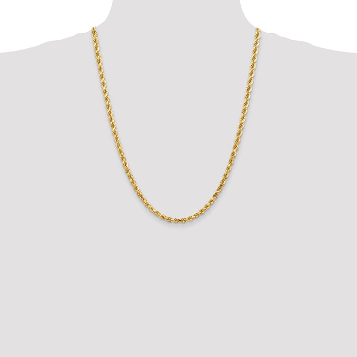 Shop Stylish 14K Gold 24-Inch 4.5mm Diamond-Cut Rope Chain - Luxury Design-4