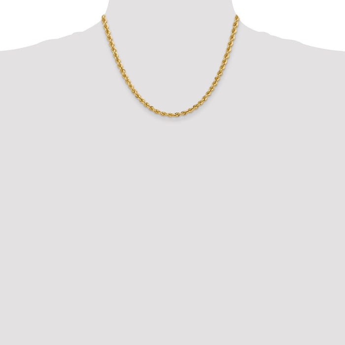 High-Quality 14K Gold 18-Inch 5mm Rope Chain - Stylish Lobster Clasp Value-4