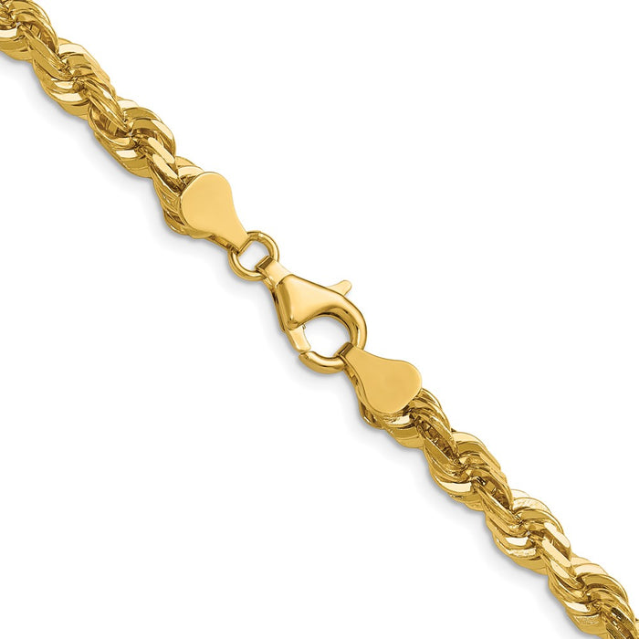Shop Stylish 14K Gold 18-Inch 5.5mm Diamond-Cut Rope Chain - Luxury Design-3