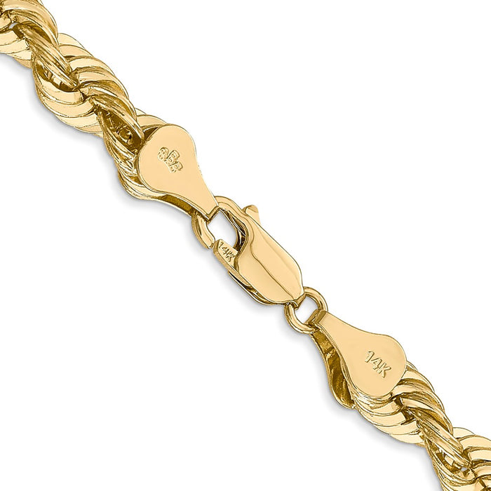 Buy Stylish 14K Gold 20-Inch 6mm Rope Chain with Lobster Clasp - Luxury Value!-3