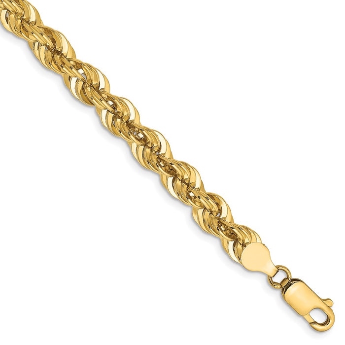 Designer 14K Gold 9-Inch 6mm Rope Chain - Affordable Luxury with Lobster Clasp-1