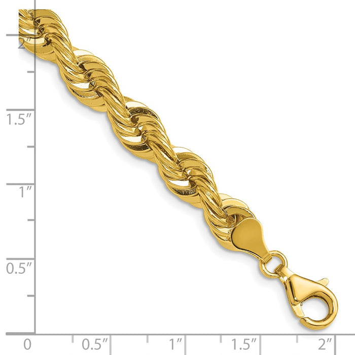 Shop 14K Gold 7.5mm Classic Rope Chain - Stylish Luxury Jewelry at Great Price-2