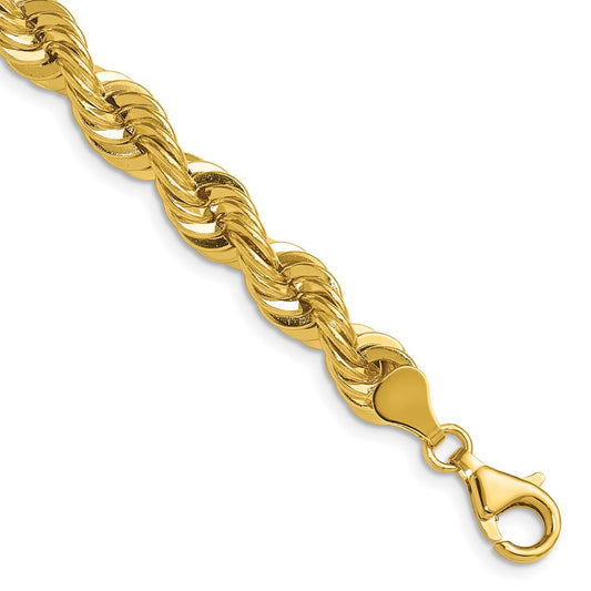 High-Quality 14K Gold 7.5mm Classic Rope Chain - Affordable Luxury Jewelry