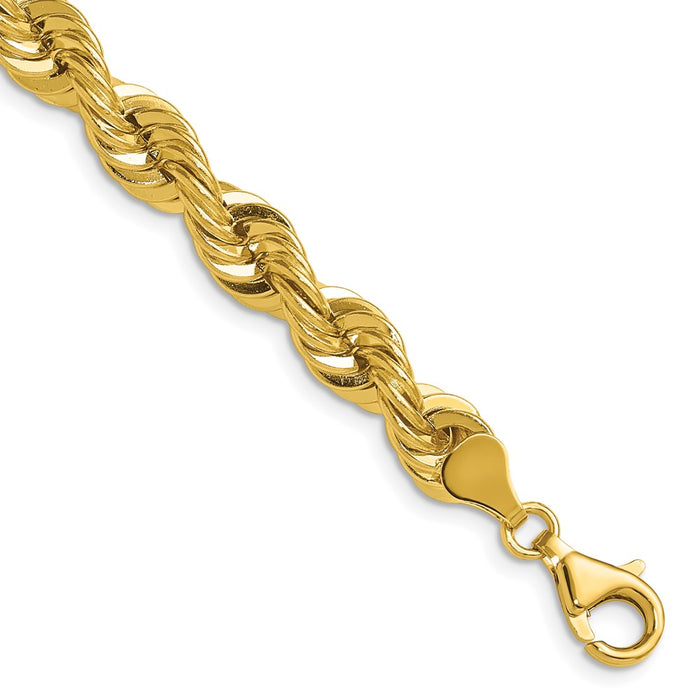 High-Quality 14K Gold 7.5mm Classic Rope Chain - Affordable Luxury Jewelry-1