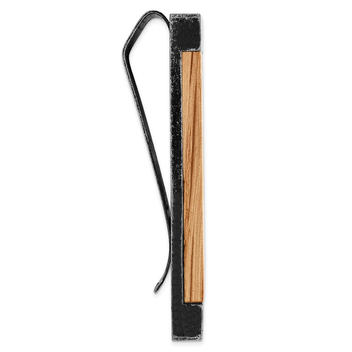 High-Quality Black IP-Plated Stainless Steel Money Clip | Stylish Bourbon Inlay-2