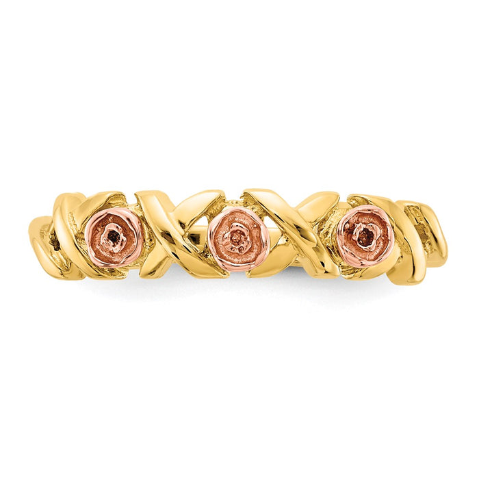 Shop 10K Black Hills Gold Ring, 12K Rose Accents - Stylish Luxury Design-5