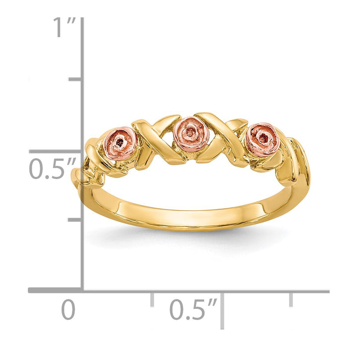 Shop 10K Black Hills Gold Ring, 12K Rose Accents - Stylish Luxury Design-4