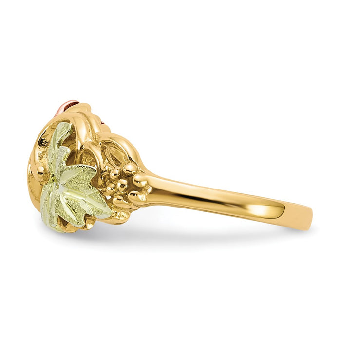Exclusive 10K Tri-Color Black Hills Gold Floral Ring - Stylish Design, Great Value-3