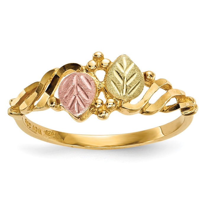 Buy Stylish 10K Tri-Color Black Hills Gold Ring - Elegant Design & Value-1