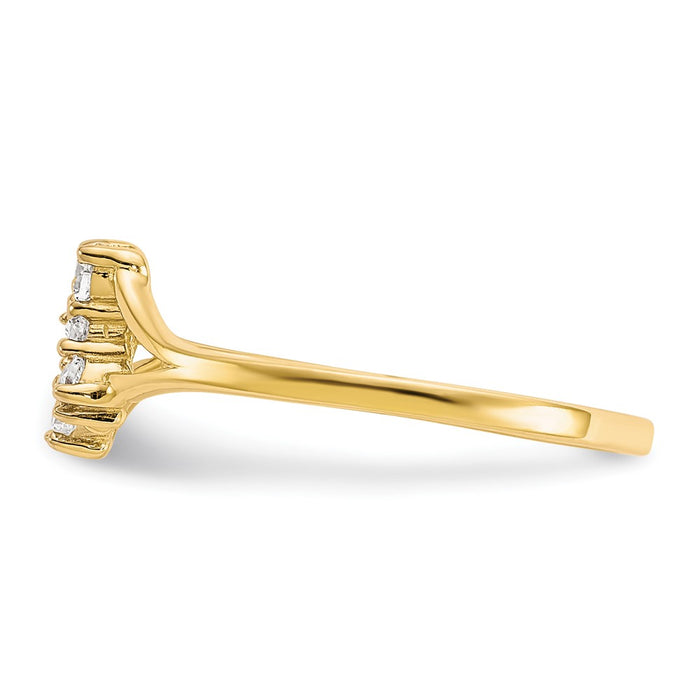 Buy 10K Gold Rhodium-Plated CZ Butterfly Ring | Stylish & Affordable Jewelry-3