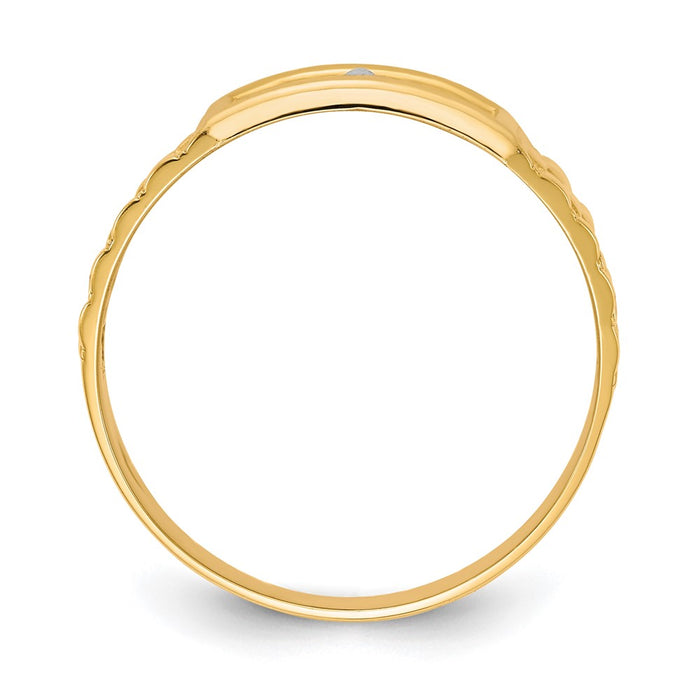 Order 10K Gold & Rhodium Men's Our Lady of Guadalupe Ring - Stylish Value Piece-2