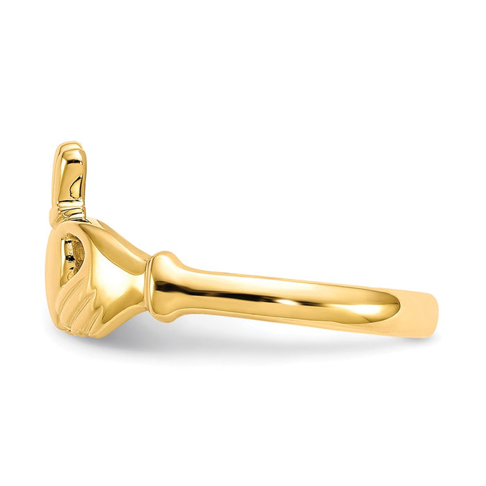 High-Quality 10K Gold Claddagh Ring - Stylish & Affordable Jewelry Option-3