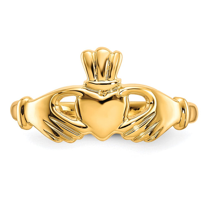 High-Quality 10K Gold Claddagh Ring - Stylish & Affordable Jewelry Option-4