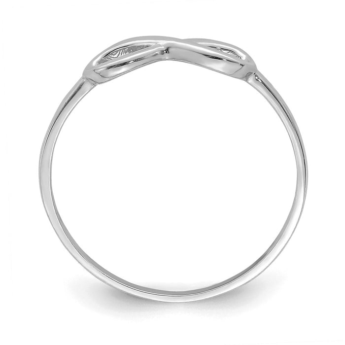 Exclusive 10K White Gold Infinity Band - Stylish Design, Affordable Luxury-2