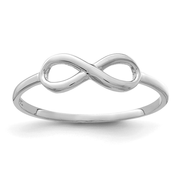 Exclusive 10K White Gold Infinity Band - Stylish Design, Affordable Luxury-1