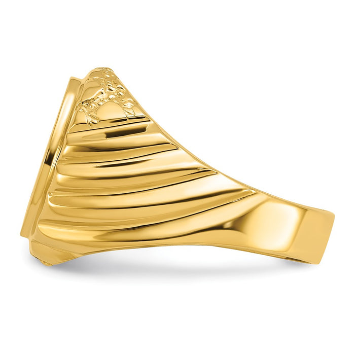 High-Quality 10K Two-Tone Masonic Ring for Men - Stylish & Polished Design-3