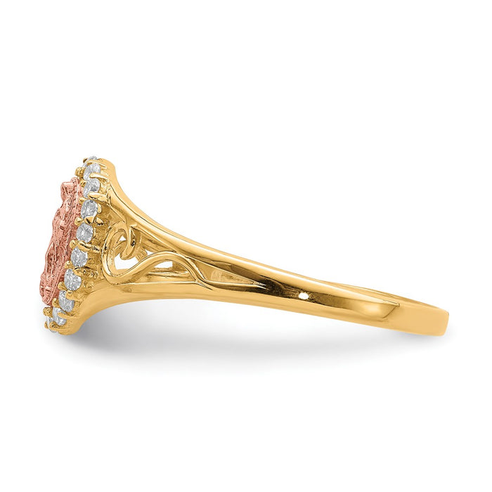 Shop Exclusive 10K Two-Tone Guadalupe Ring with Cubic Zirconia - Stylish Value-3