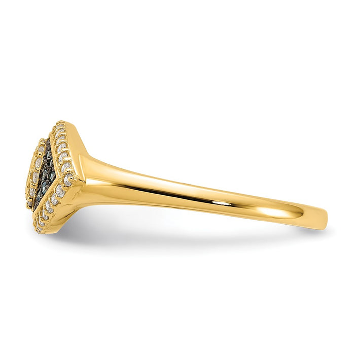 Buy Exclusive 10K Polished Evil Eye Ring with Blue & White Cubic Zirconia-3