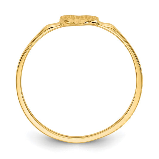 Exclusive 10K Gold Heart Signet Ring - Stylish Design, Affordable Luxury