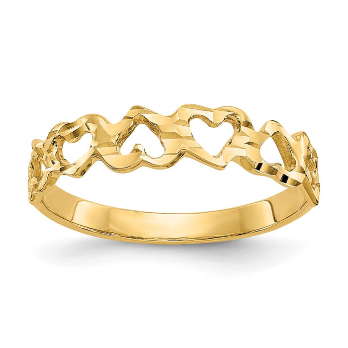 Buy Stylish 10K Gold Heart-Shaped Ring - Exclusive Design, Affordable Luxury-1
