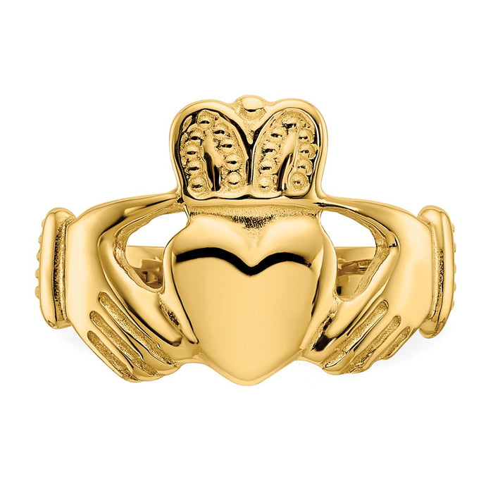 Buy Stylish 10K Polished Women's Claddagh Ring - Exclusive Design & Value-4