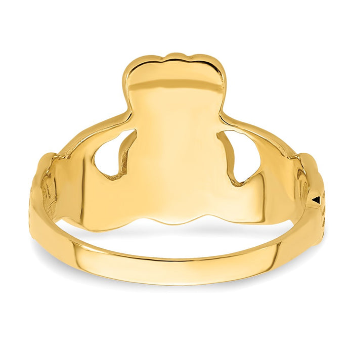 Buy Stylish 10K Polished Women's Claddagh Ring - Exclusive Design & Value-5