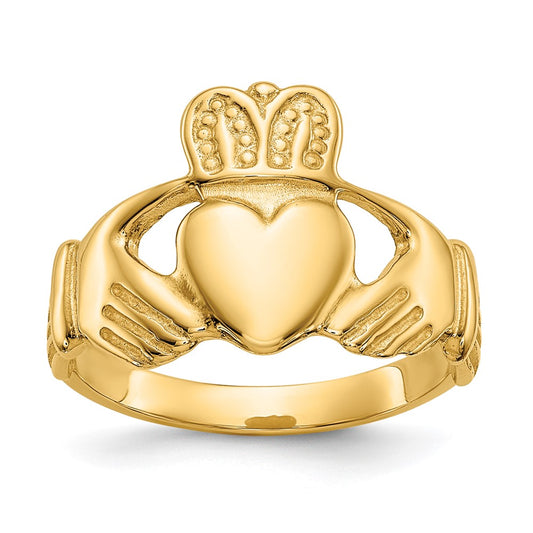 Buy Stylish 10K Polished Women's Claddagh Ring - Exclusive Design & Value