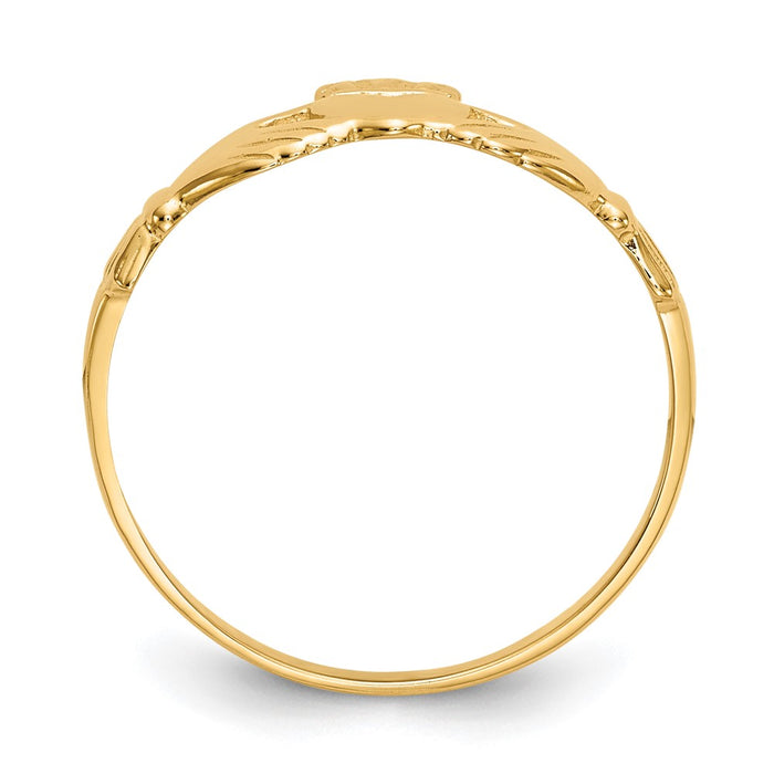 High-Quality 10K Gold Claddagh Ring - Stylish, Affordable & Timeless Design-2