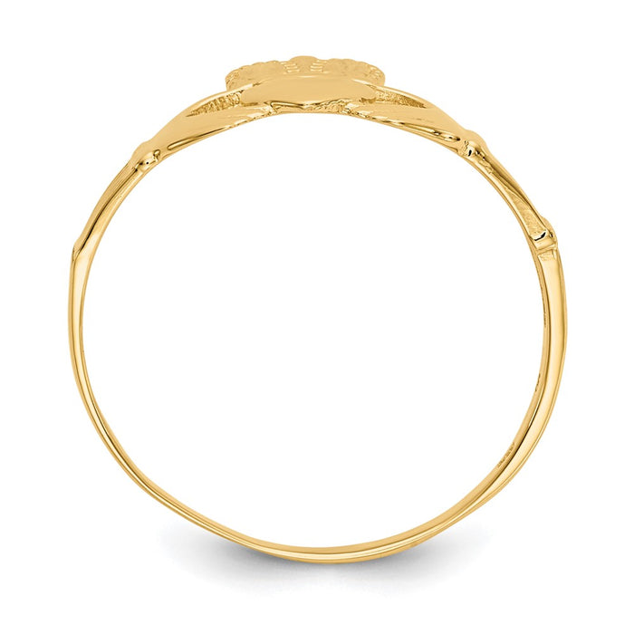 High-Quality 10K Gold Women's Claddagh Ring - Stylish Value Jewelry-2